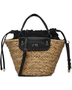 V73 ドローストリング ハンドバッグ - ブラック