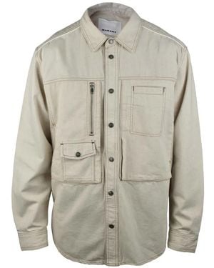 Isabel Marant Exposed Seams Denim Jacket - Gray