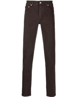 Barba Napoli Vaqueros slim de talle medio - Negro