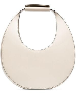 STAUD Moon Leather Tote Bag - Natural