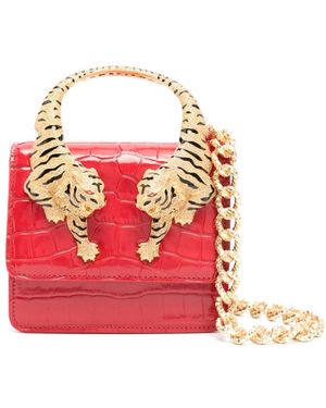 Roberto Cavalli Roar レザーバッグ S - ピンク