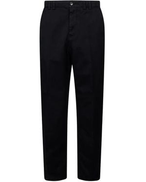 Canali Pantalones Rectos Con Pinzas - Negro