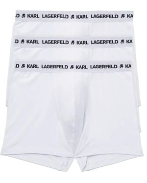 KARL LAGERFELD Logo-Waistband Boxers (Pack Of Three) - White