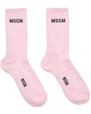 MSGM Sokken Met Logo - Roze