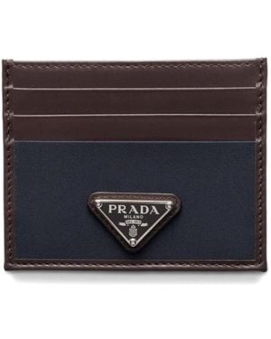 Prada Peedrock Re-Nylon Card Holder - Blue