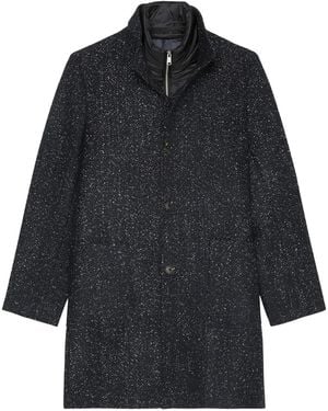 Marc O' Polo Speckle-Effect Coat - Blue