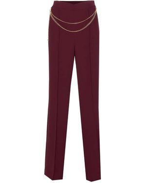 Twinset Pantaloni Con Decorazione - Rosso