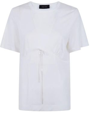 Simone Rocha Gathered Bow T-Shirt - White