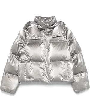 Elisabetta Franchi Gefütterte Cropped-Jacke - Mettallic