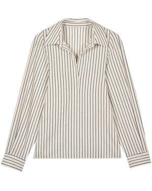 Ba&sh Felicia Striped Cotton-Blend Shirt - Natural