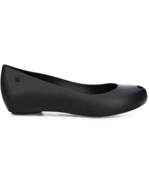 Melissa Nova Ultragirl Peep-Toe Ballet Flats - Black