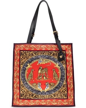 Versace Tote Bag Mit Animal-Print - Rot