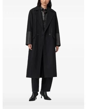AllSaints Abrigo Sellma De Manga Larga - Negro