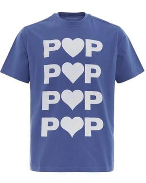 Pop Trading Co. Hearts Short-Sleeve T-Shirt - Blue