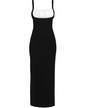 ROWEN ROSE Sleeveless Jersey Midi Dress - Black