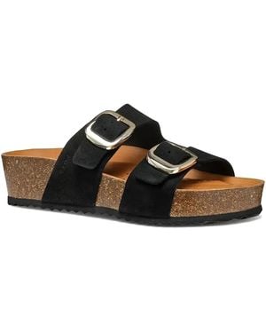 Geox Sandali Slides Con Doppia Fibbia - Marrone