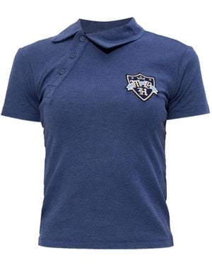 MISBHV Patch-Detail Polo Shirt - Blue