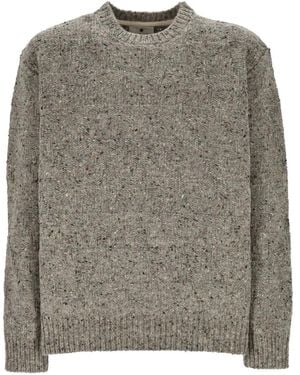 Anerkjendt Pullover Mit Korbgeflecht Und Fleckenmuster - Grau