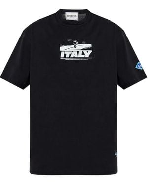 Iceberg X Peanuts Italy Graphic T-Shirt - Black