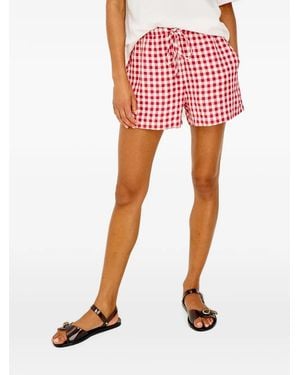 Rails Gingham Drawstring Shorts - Orange