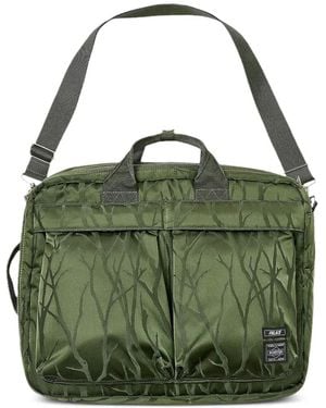 Palace Porter 3-Way Jacquard-Pattern Briefcase - Green