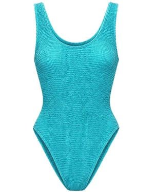BOUND Mara Crinkle-Effect Swimsuit - Blue