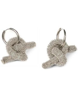 Fabiana Filippi Filo Knot-Detail Beaded-Embellished Earrings - Metallic
