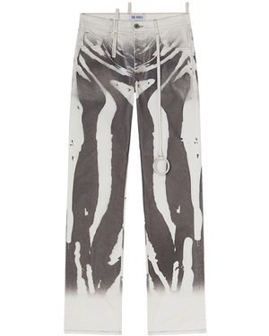 The Attico Printed Jeans - White