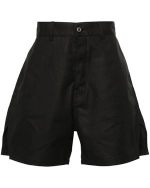 Rick Owens Pantalones vaqueros cortos revestidos - Negro