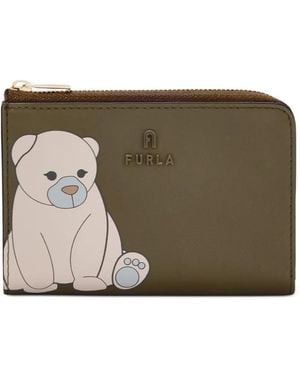 Furla ベア ファスナー財布 - グレー