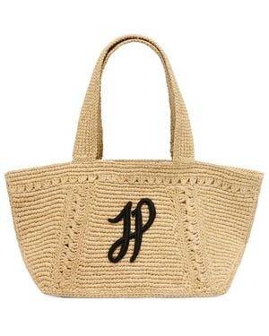 Patou Small Trapeze Tote Bag - Natural