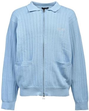 BREATH Cardigan Côtelée À Fermeture Zippée - Blue