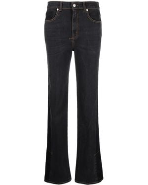 McQueen Logo-Patch Bootcut Jeans - Black