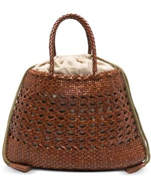 Dragon Diffusion Sac Cabas Santa Cano En Cuir - Marron