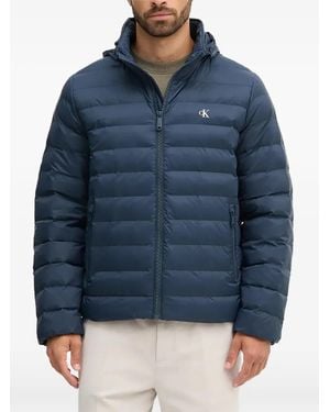 Calvin Klein Padded Hooded Jacket - Blue