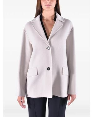 Max Mara Single-Breasted Wool Jacket - White