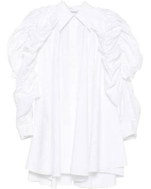 Viktor & Rolf Abito Lungo Pumpkin Con Ruches - Bianco