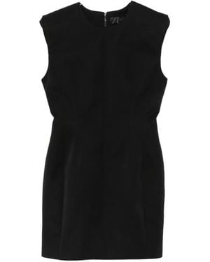 Mugler Padded-Shoulder Sleeveless Mini Dress - Black