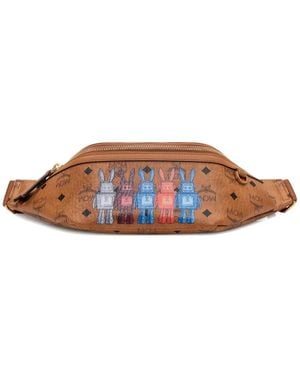 MCM Fursten Print Belt Bag - Brown