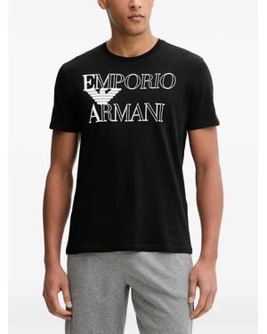 Emporio Armani Bold Logo Beachwear T-Shirt - Black