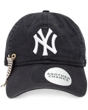 ANOTHER CHANCE Embellished Logo-Embroidered Cap - Blue