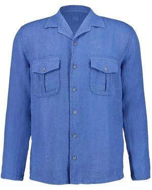 120% Lino Linen Shirt - Blue