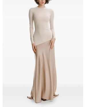 2310 STUDIO Robe Asymétrique À Manches Longues - Natural