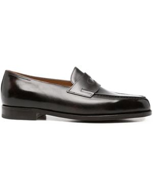 John Lobb Lopez Leather Loafers - Black