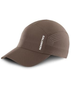 Salomon Shkout Perforated Logo-Print Cap - Brown