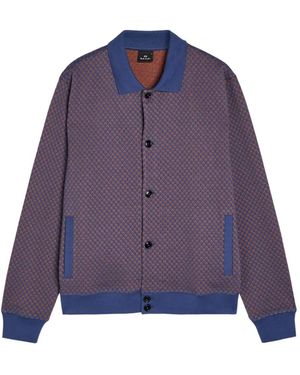 Paul Smith Patterned Cardigan - Purple