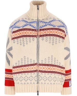 Giada Benincasa Veste Zippée À Motif Fairisle - Rouge
