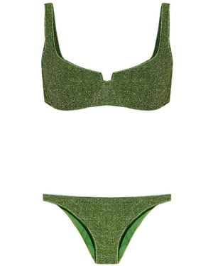 Oséree Bikini Con Cuello En U - Verde