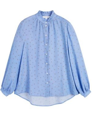 Chinti & Parker Star-Print Ruffled Shirt - Blue