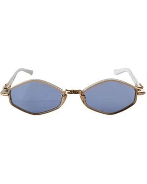 Chrome Hearts Geometric-Frame Sunglasses - Blue